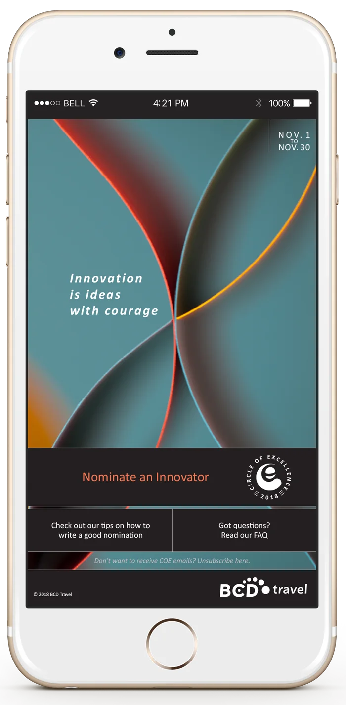 BCD Travel Circle of Excellence digital campaign