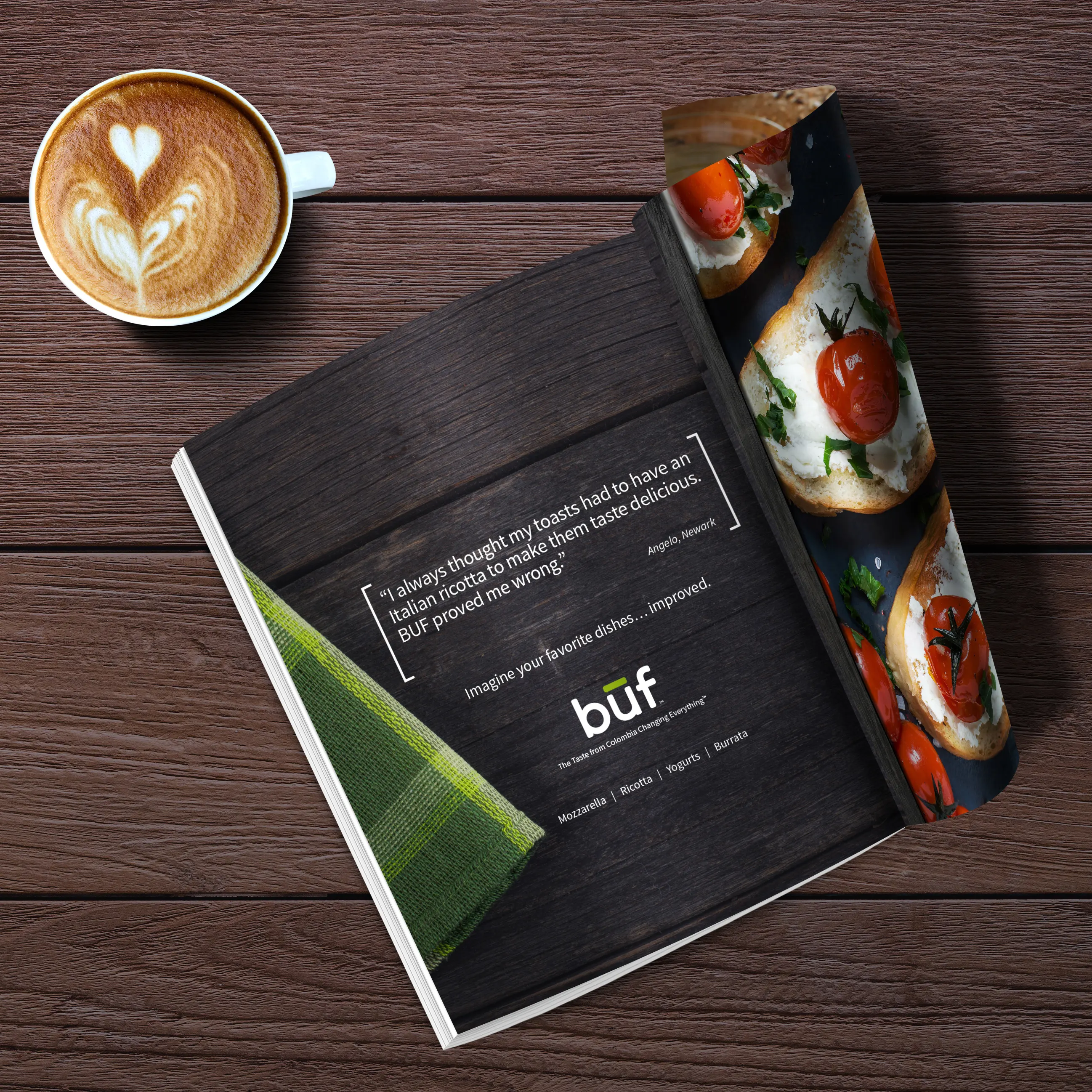 Buf Creamery magazine advertising campaign