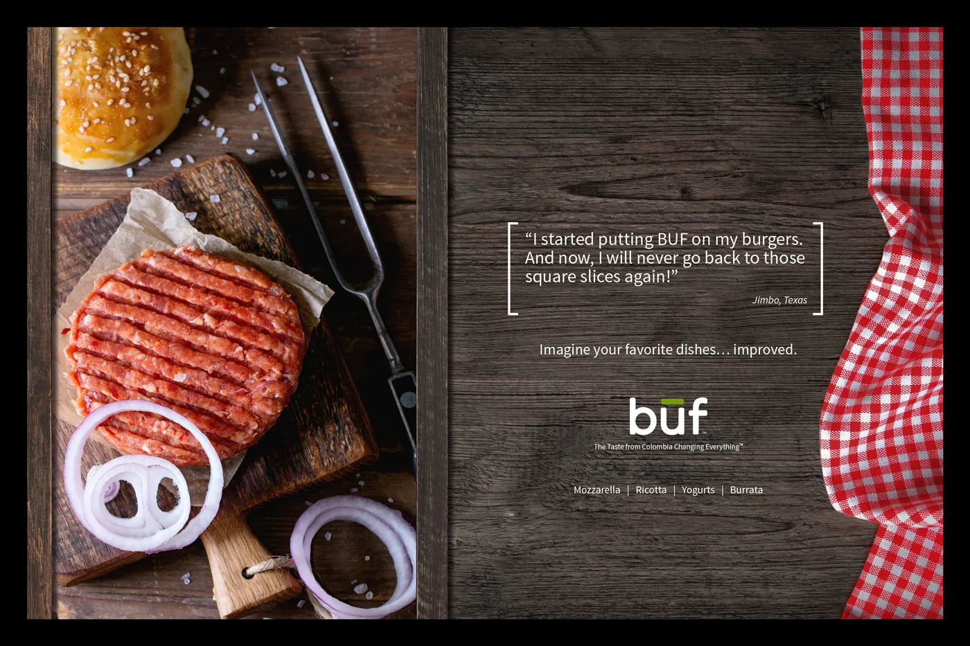 Buf Creamery magazine advertising campaign