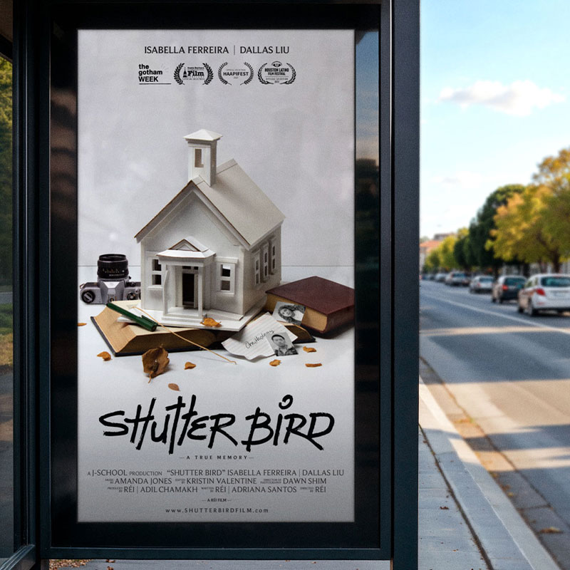 REI Film - Shutter Bird Film Poster Design, Film Logo