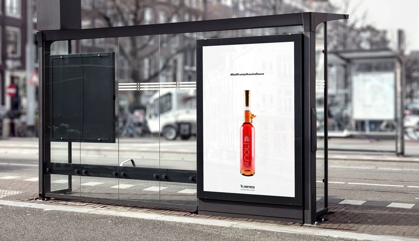 Herrera outdoor bus stop advertising poster