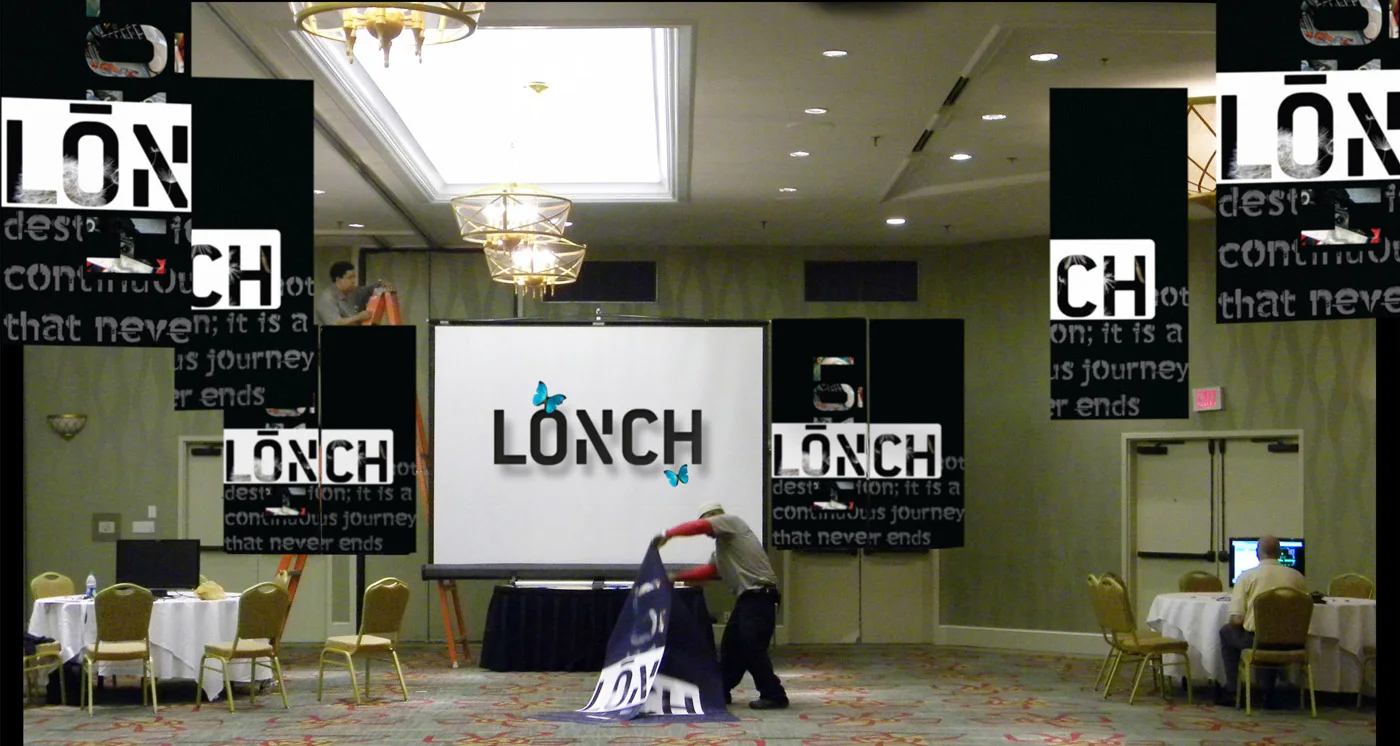 Lonch User Conference ballroom event signage
