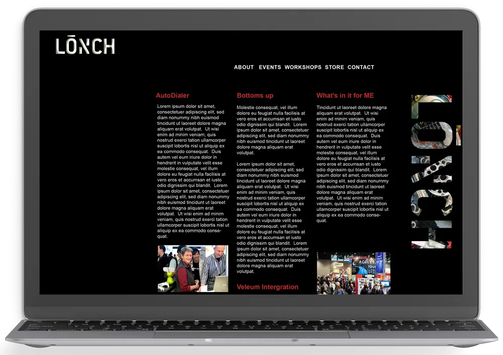 Lonch User Conference responsive website design