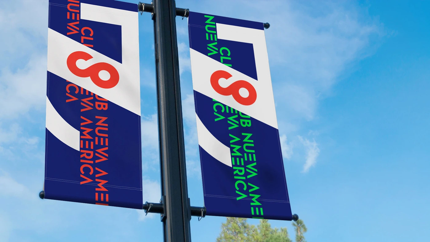 Nueva America Club banner branding design
