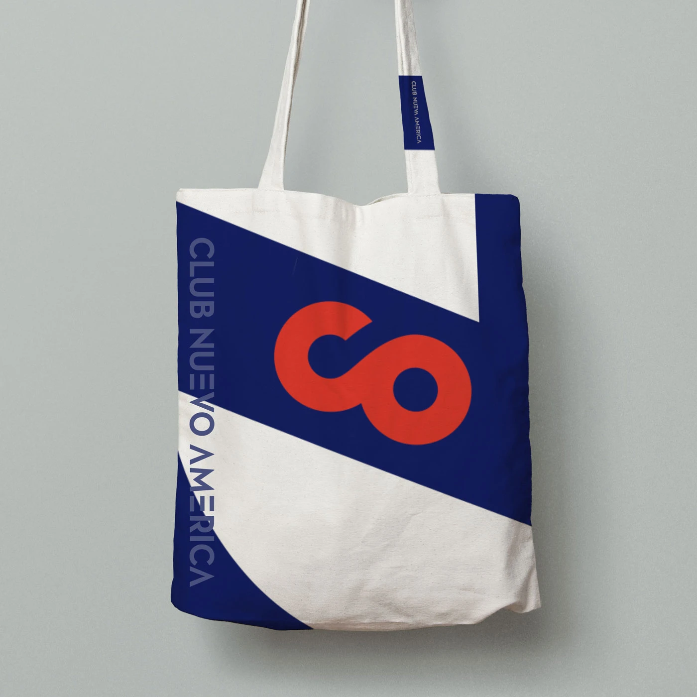Nueva America Club tote bag merchandise design