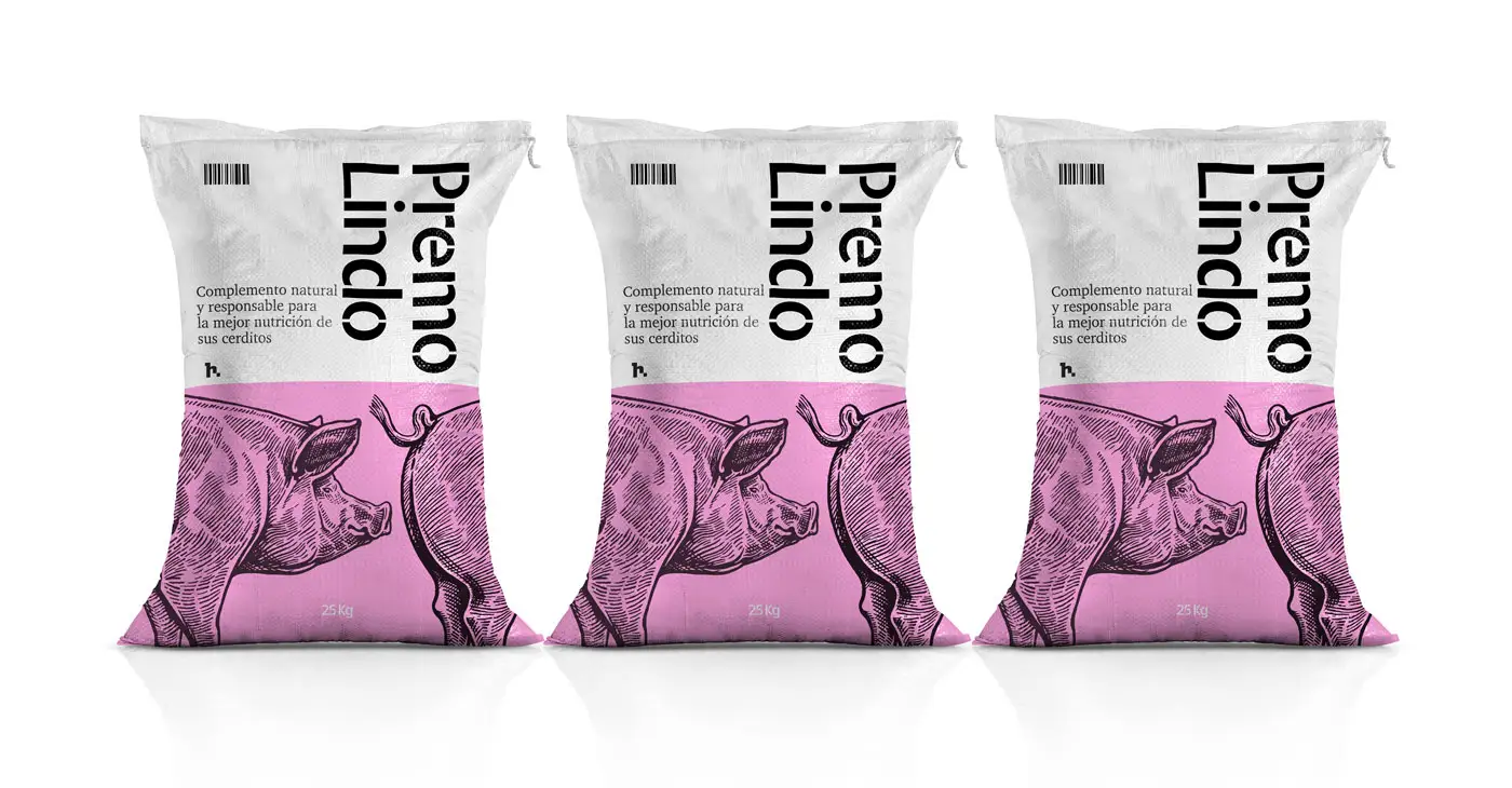 Lindo animal feed bag packaging design