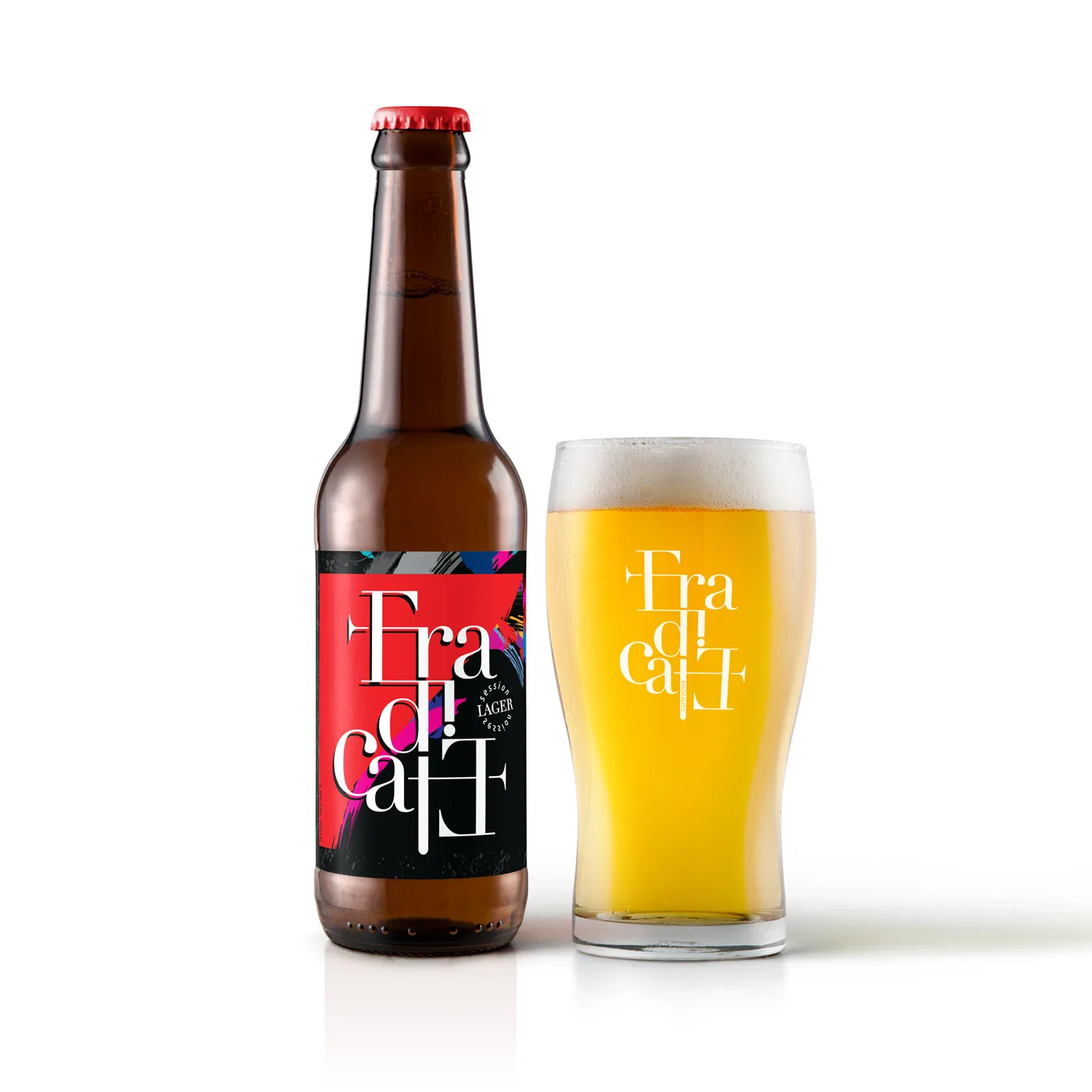 Eradicate beer bottle label packaging design