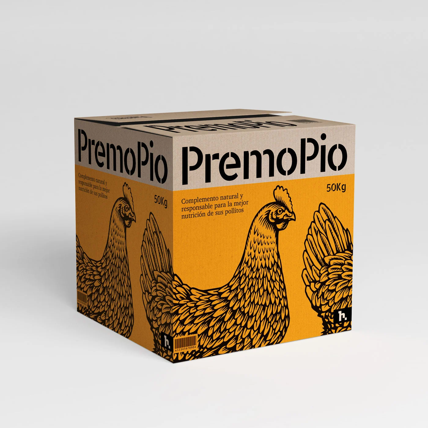 Animal feed packaging design box