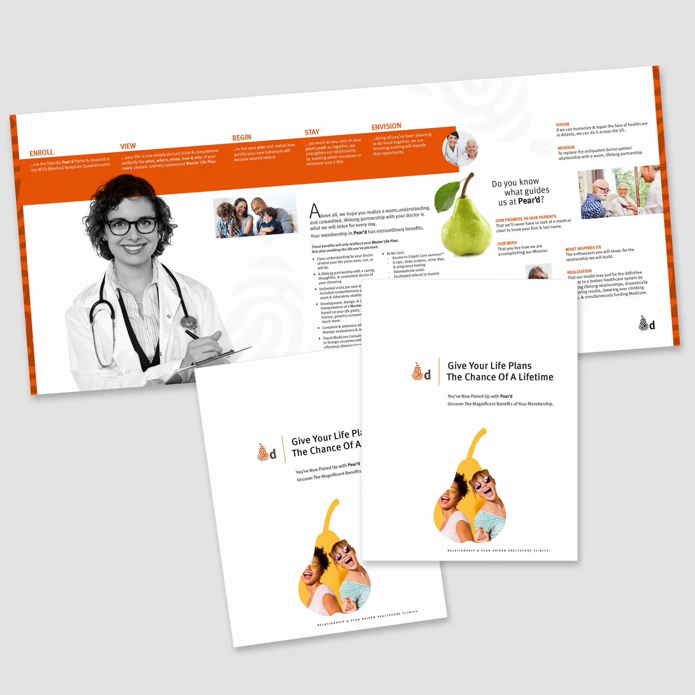 Peard Clinic marketing brochure