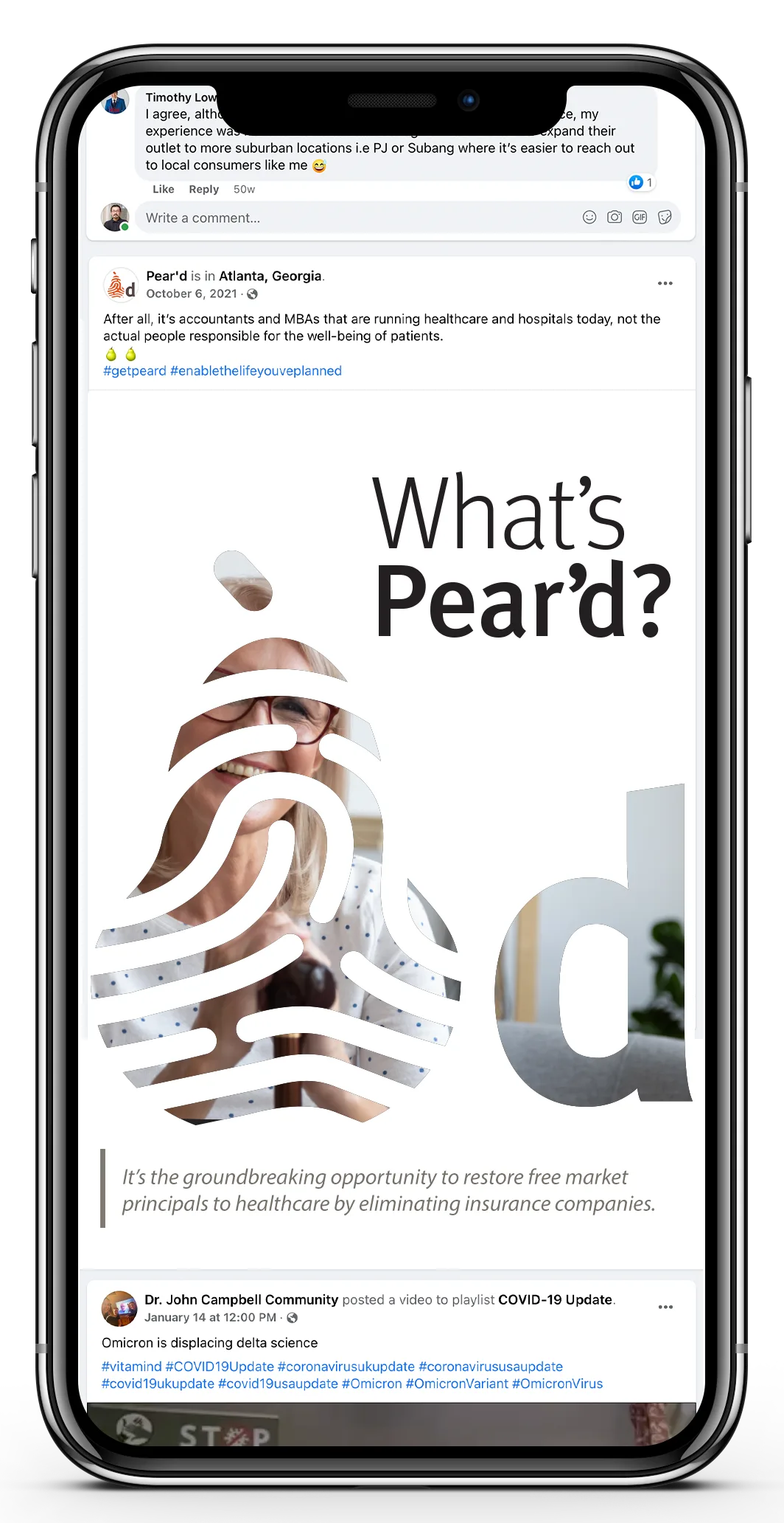 Peard Clinic social media design