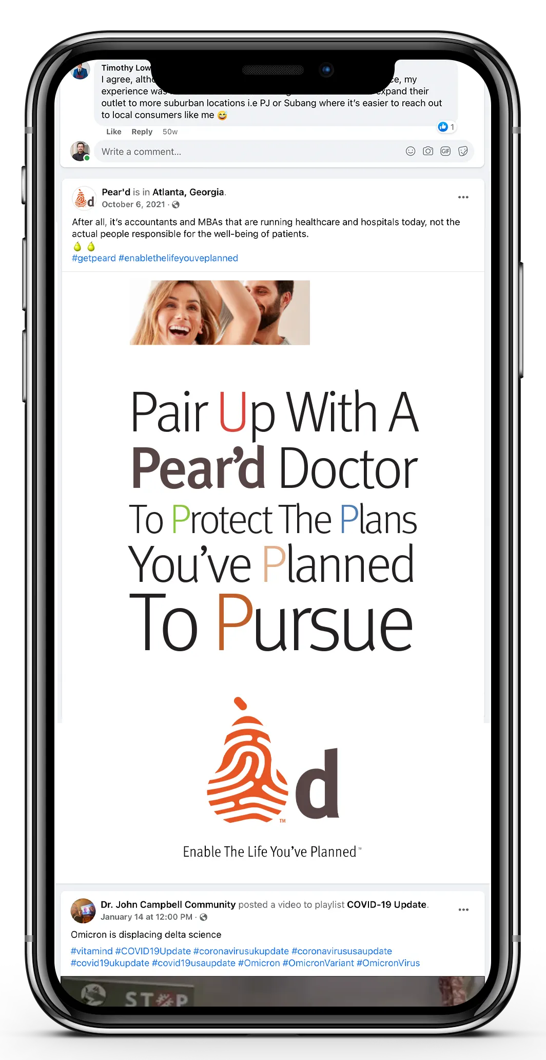 Peard Clinic social media campaign