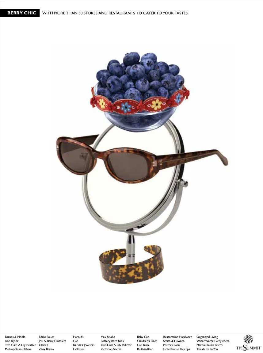 The Summit Shopping Center berry advertising campaign