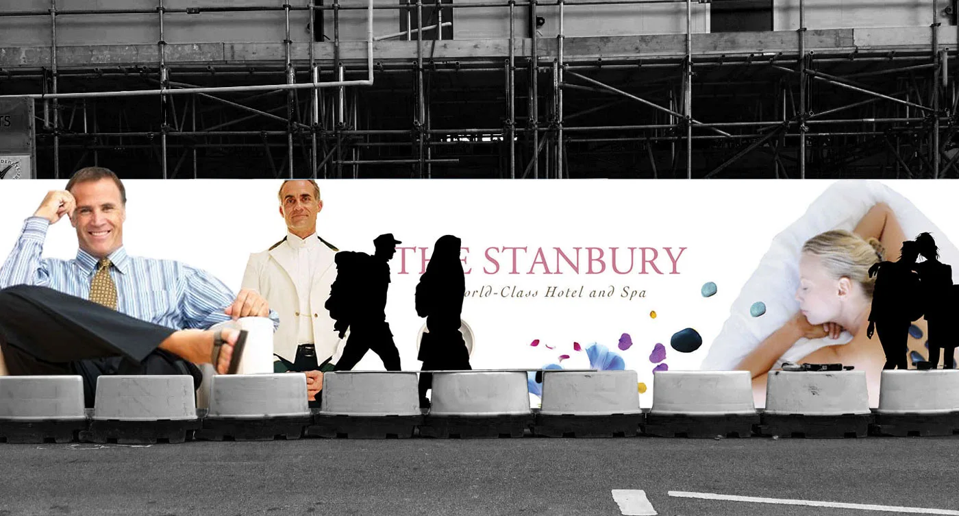 Stanbury construction hoarding design