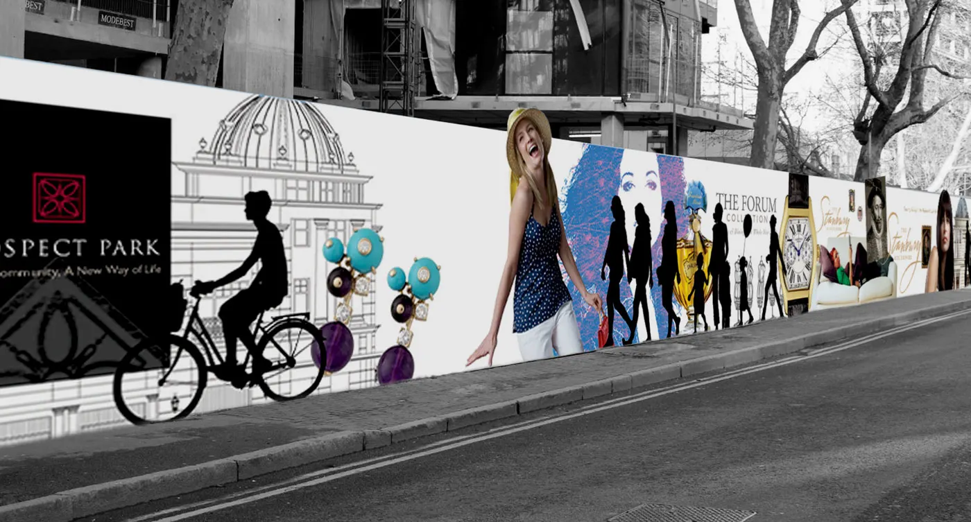 Stanbury construction hoarding campaign